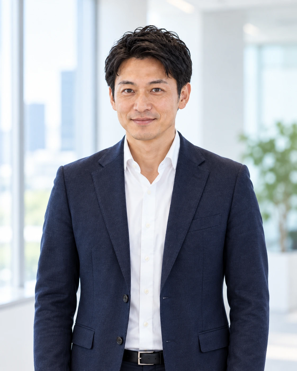架空の代表・森田直樹のイメージ（AI生成）